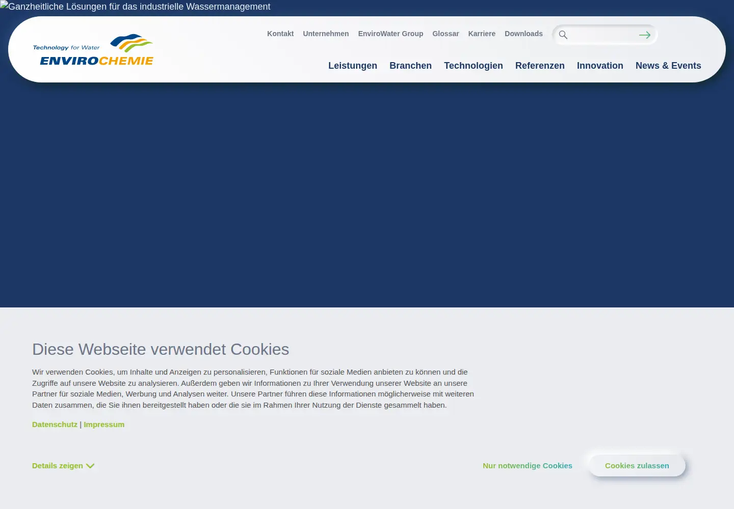 Screenshot of envirochemie.com
