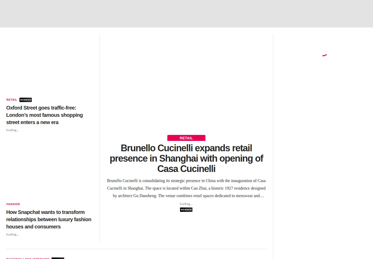 Captured homepage of fashionunited.co.uk in the current scan