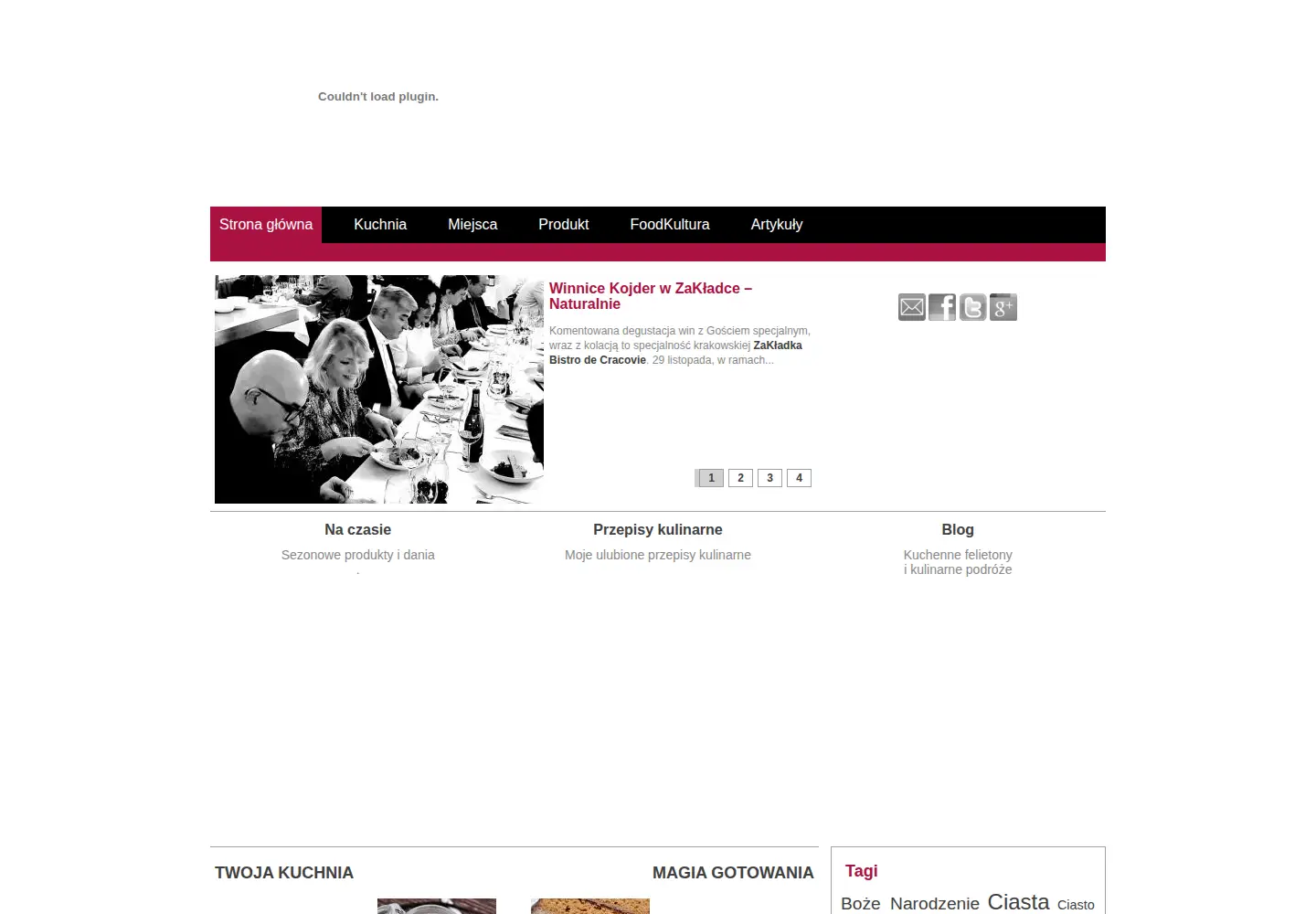 Captured homepage of artkulinaria.pl in the current scan