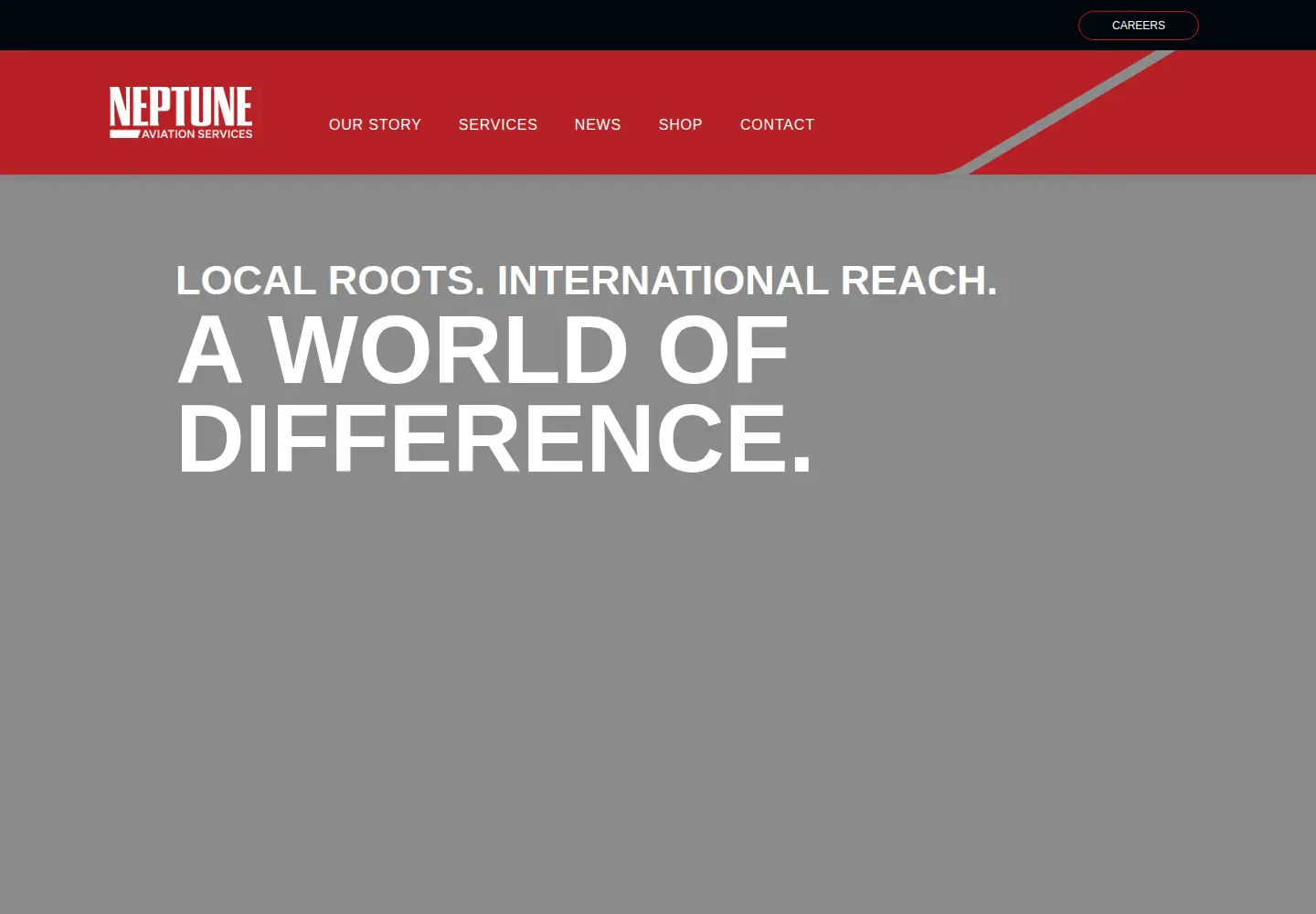 Captured homepage of neptuneaviation.com in the current scan