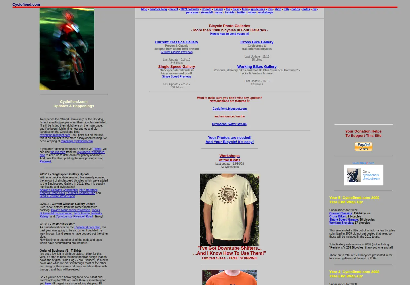 Screenshot of cyclofiend.com