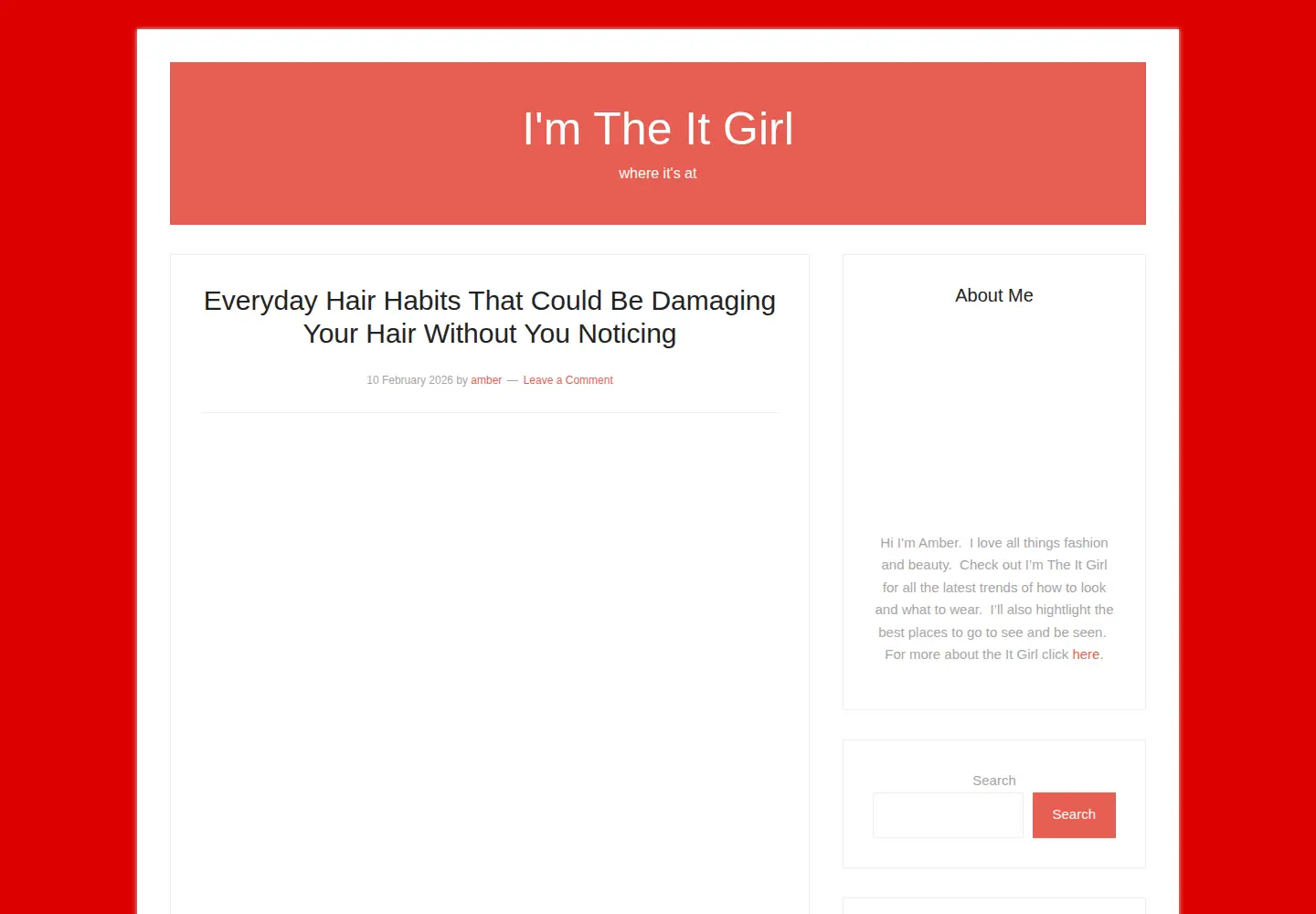Captured homepage of imtheitgirl.com in the current scan