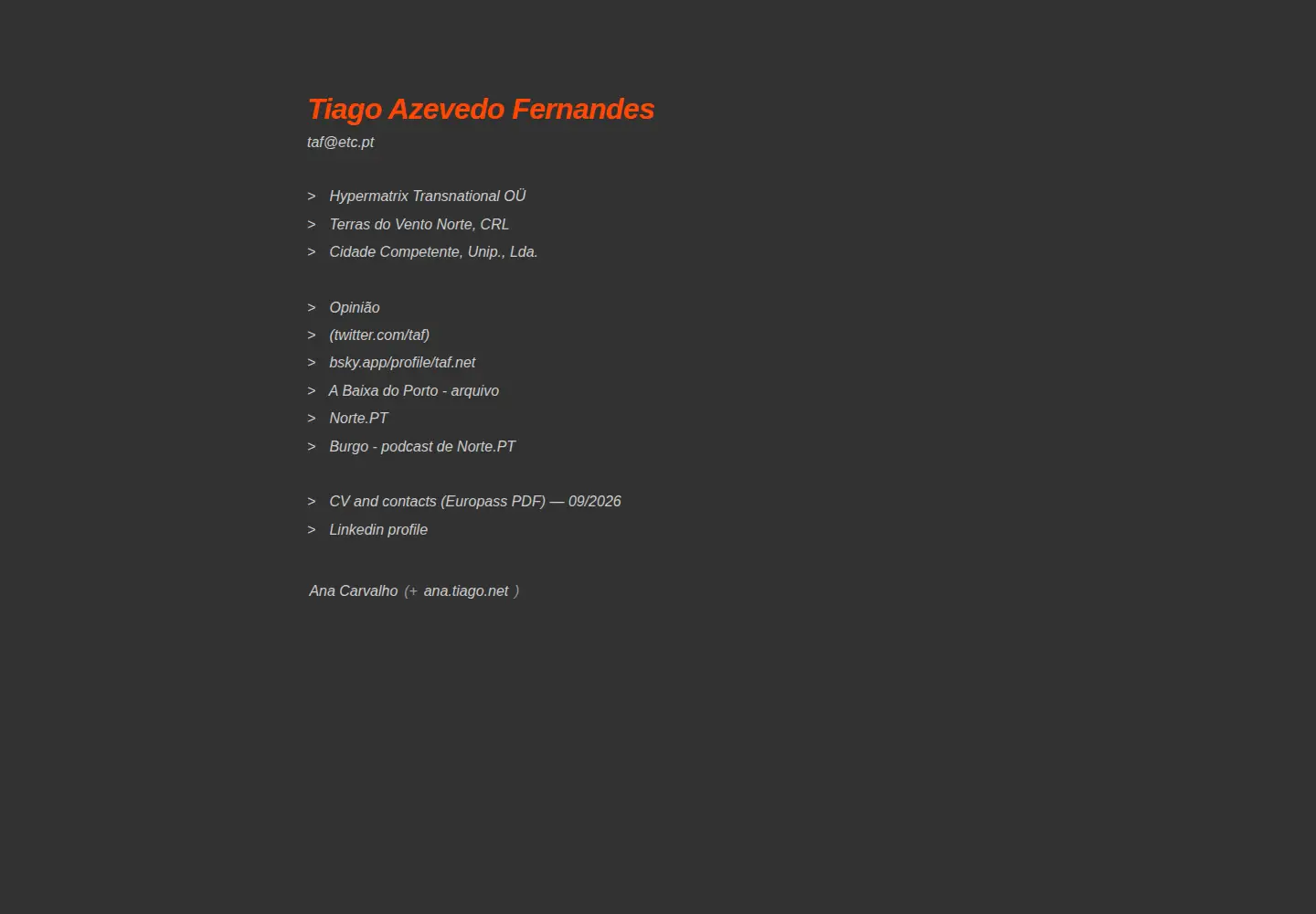 Captured homepage of taf.net in the current scan
