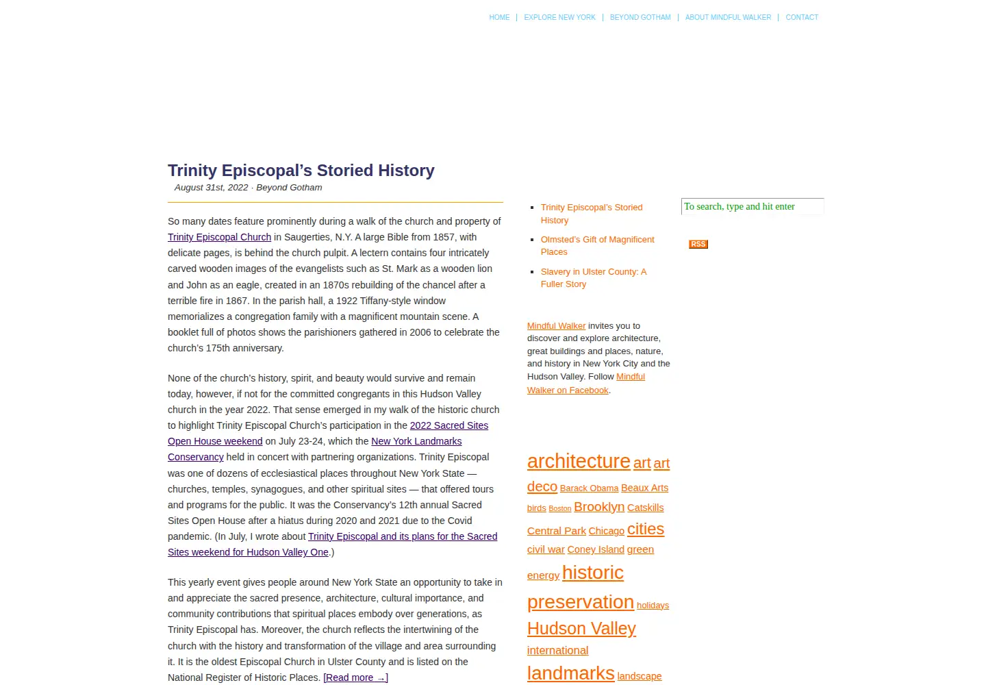 Screenshot of mindfulwalker.com