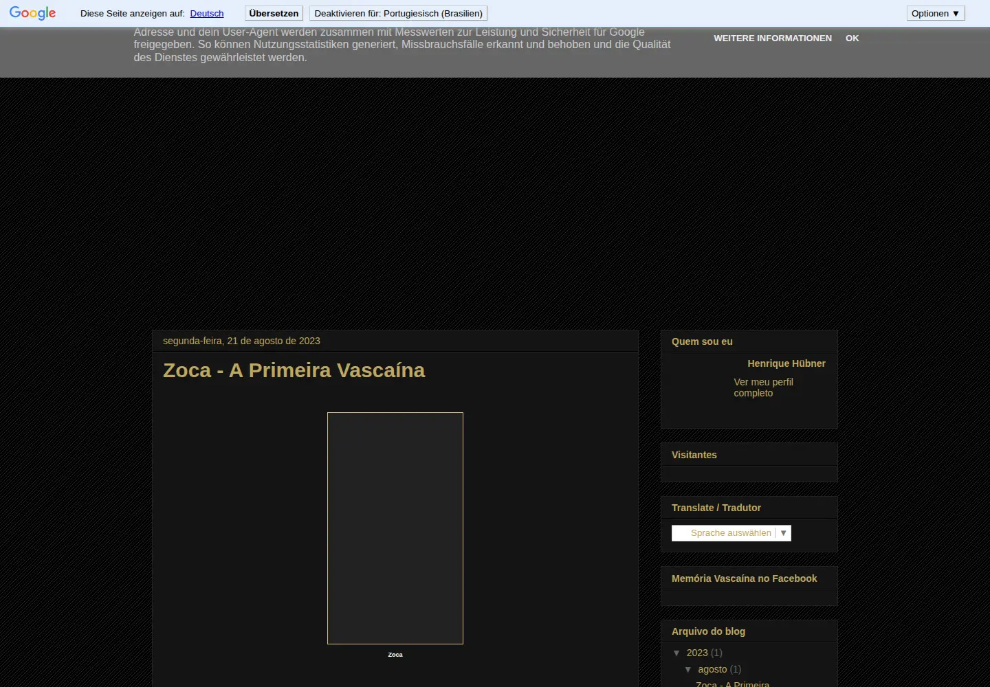 Captured homepage of memoriavascaina.com in the current scan