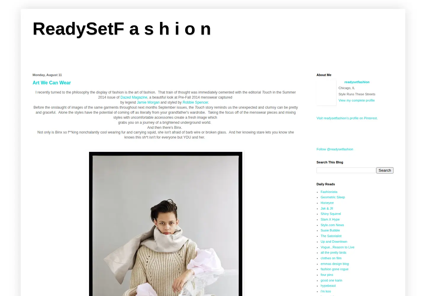 Screenshot of readysetfashion.com