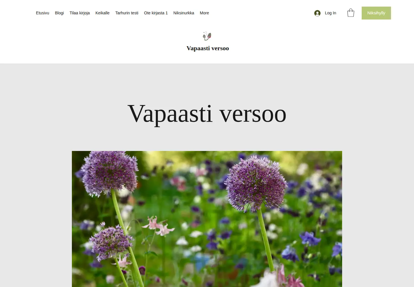 Captured homepage of vapaastiversoo.fi in the current scan