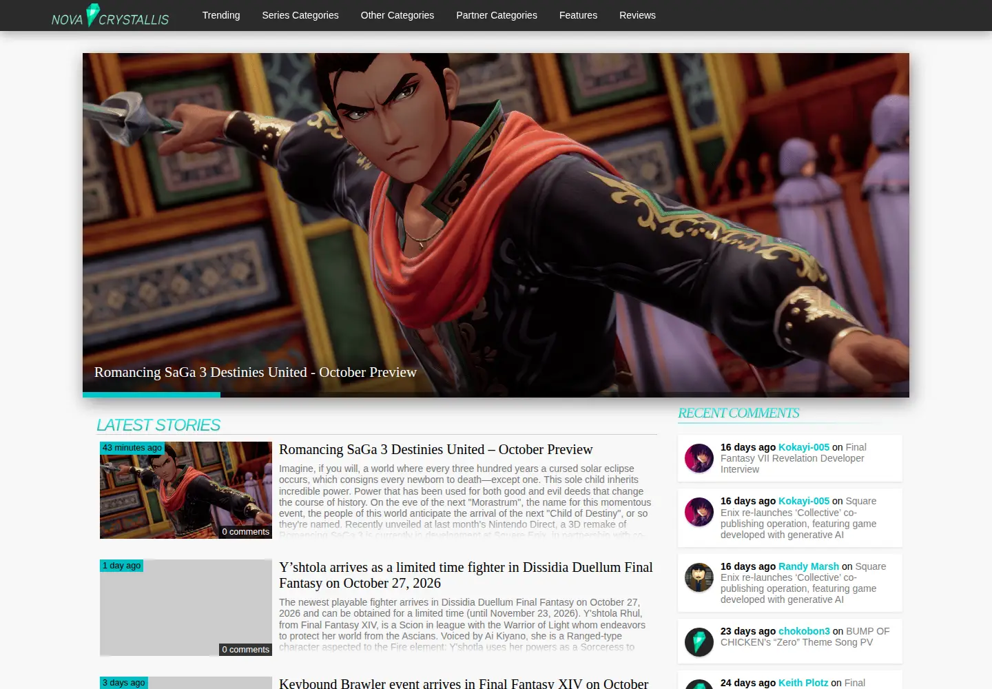 Screenshot of novacrystallis.com