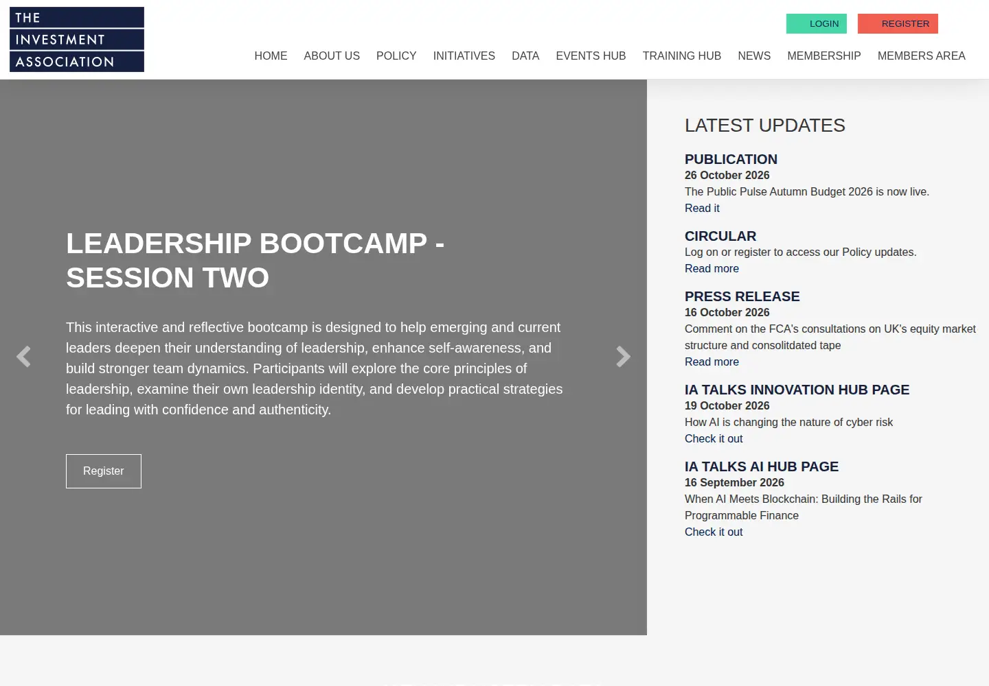 Screenshot of investmentuk.org