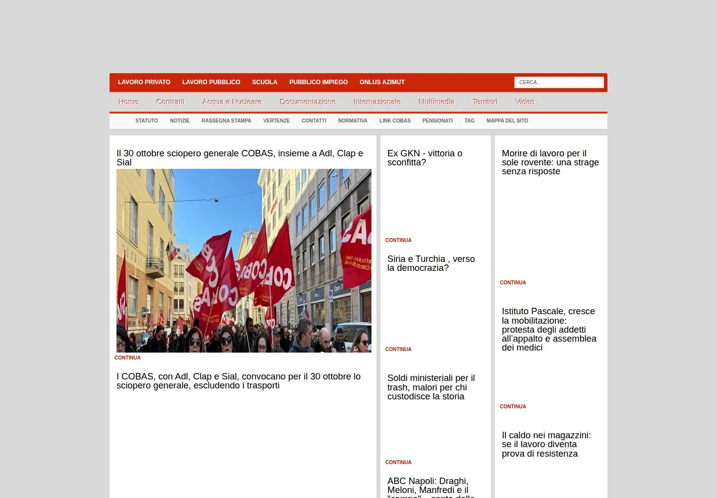 Screenshot of cobas.it