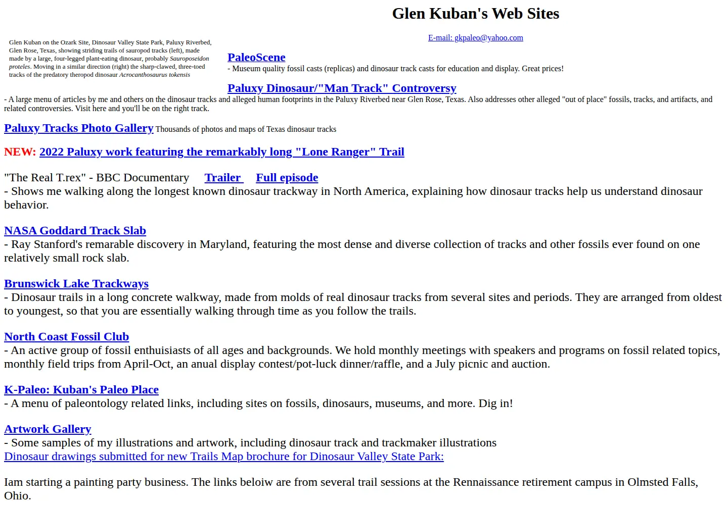 Captured homepage of paleo.cc in the current scan