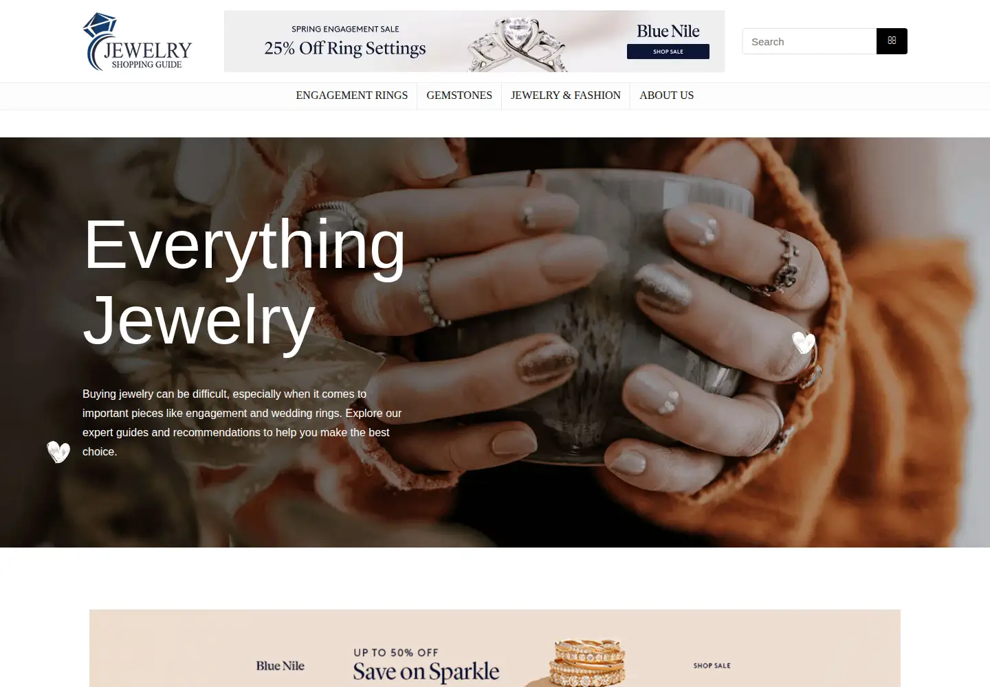 Screenshot of jewelryshoppingguide.com