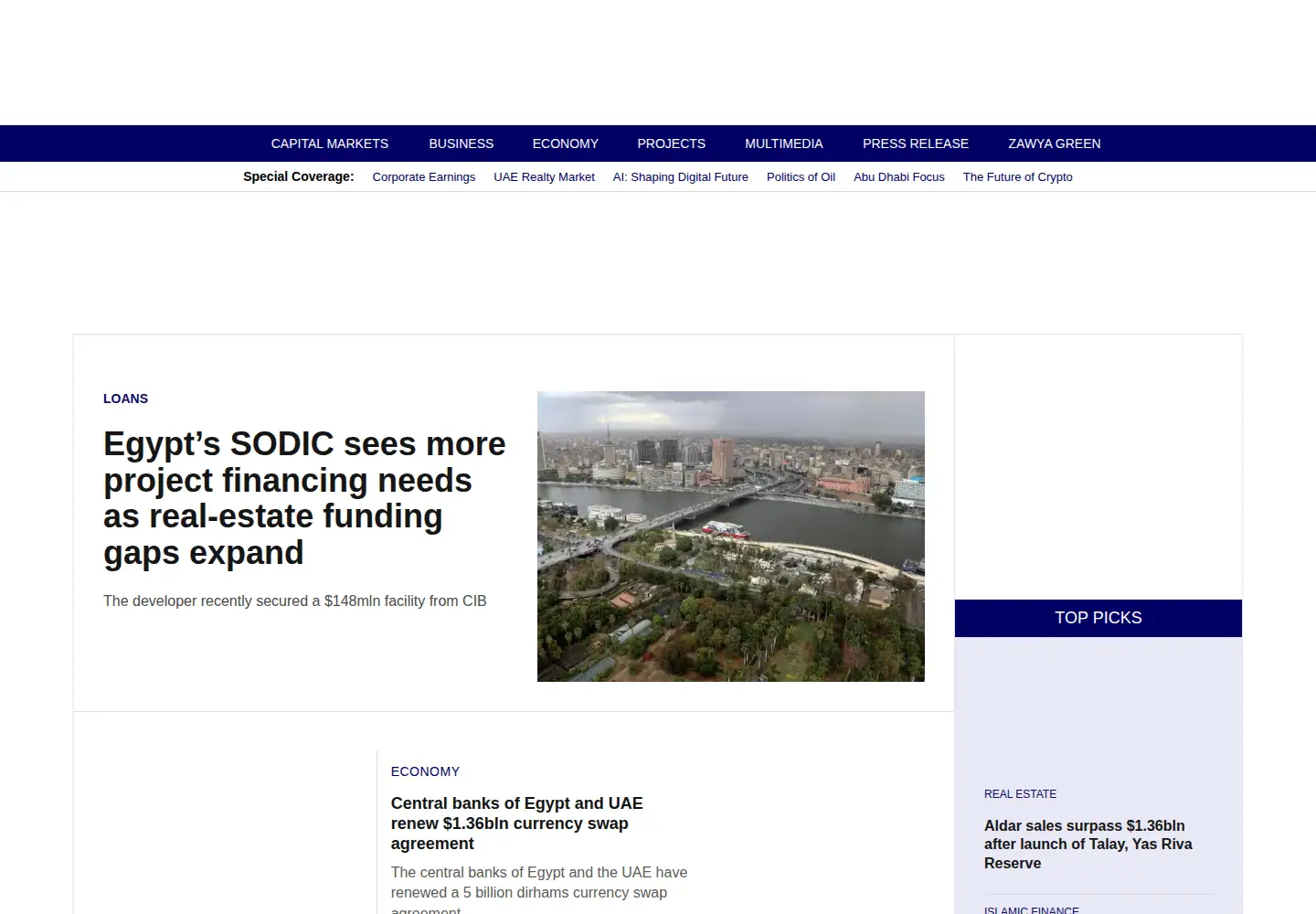 Screenshot of zawya.com