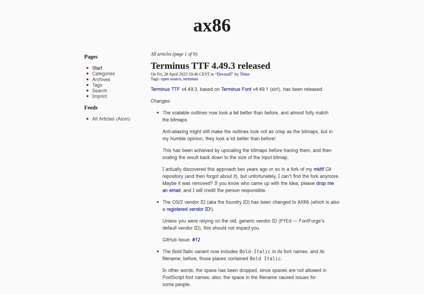 Screenshot of ax86.net