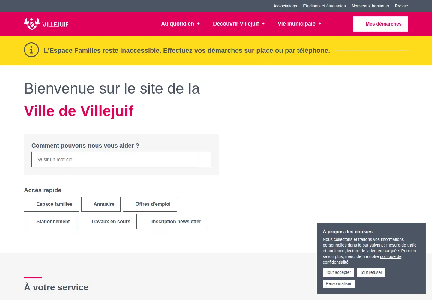 Screenshot of villejuif.fr