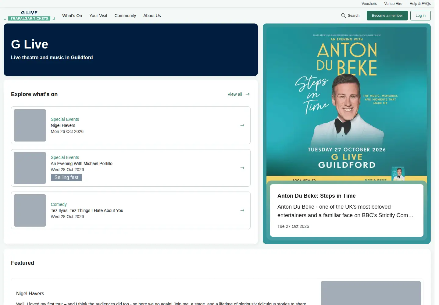 Captured homepage of glive.co.uk in the current scan