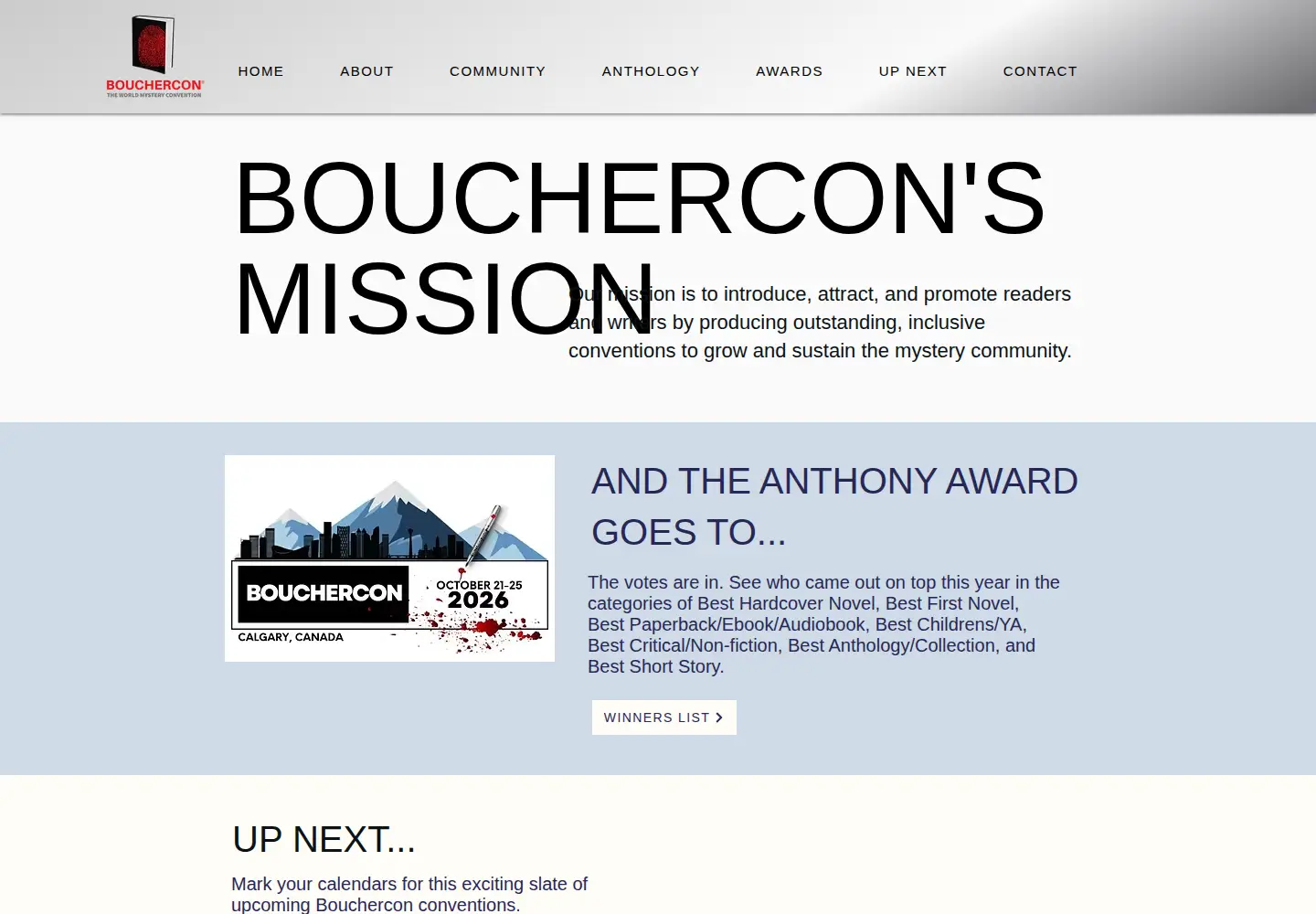 Screenshot of bouchercon.com