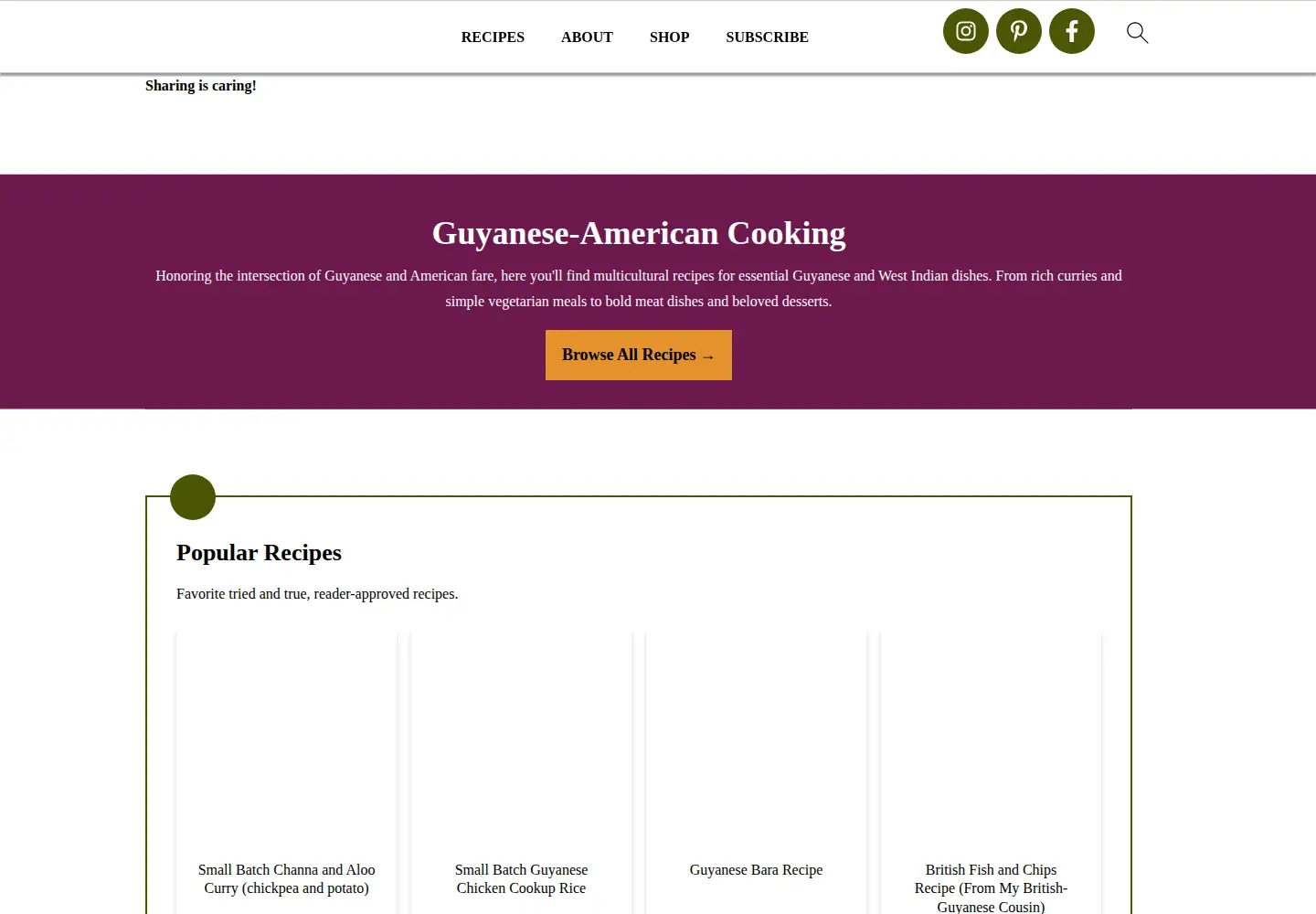 Captured homepage of alicaspepperpot.com in the current scan