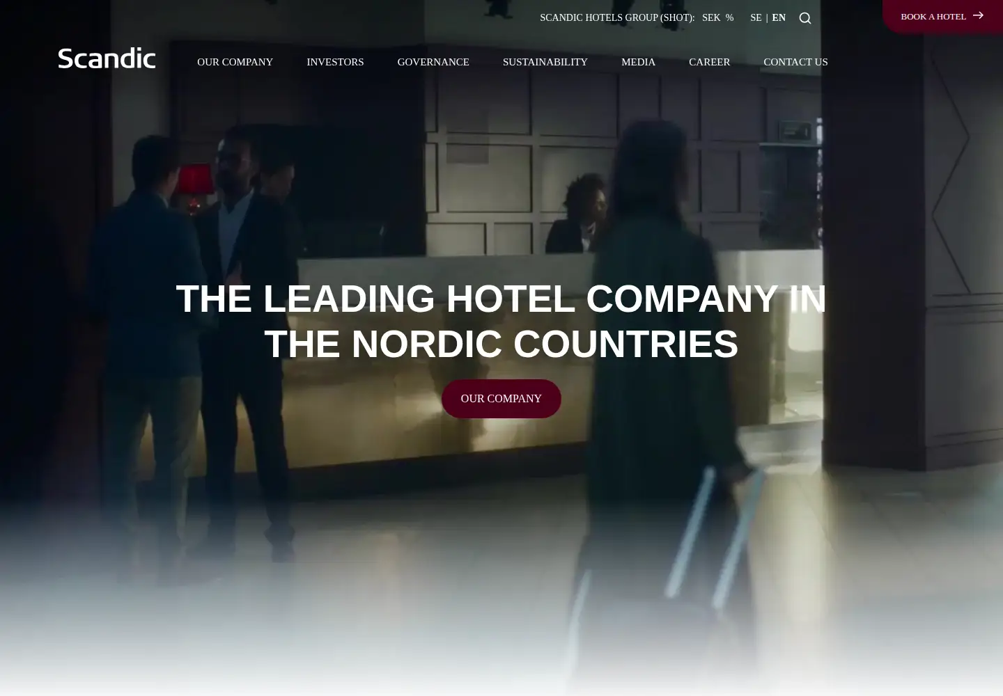 Screenshot of scandichotelsgroup.com