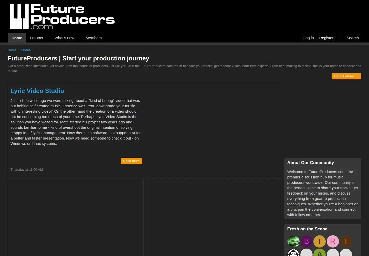 Screenshot of futureproducers.com