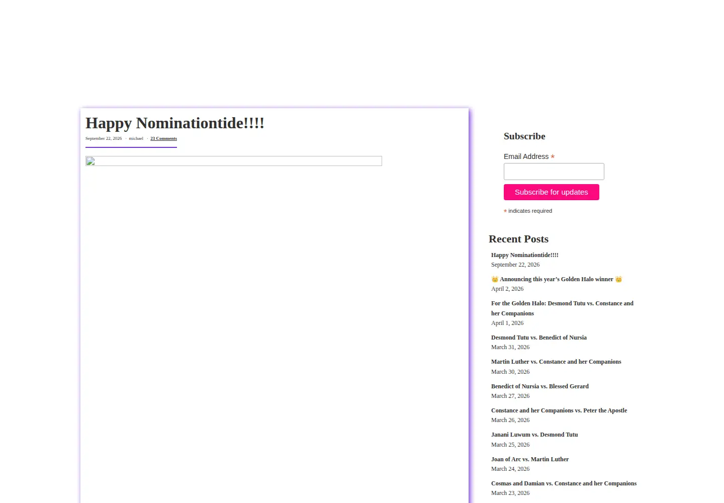Screenshot of lentmadness.org