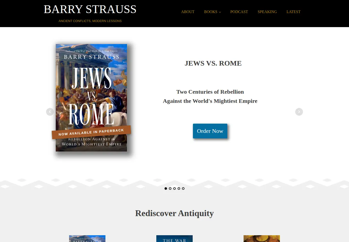 Screenshot of barrystrauss.com