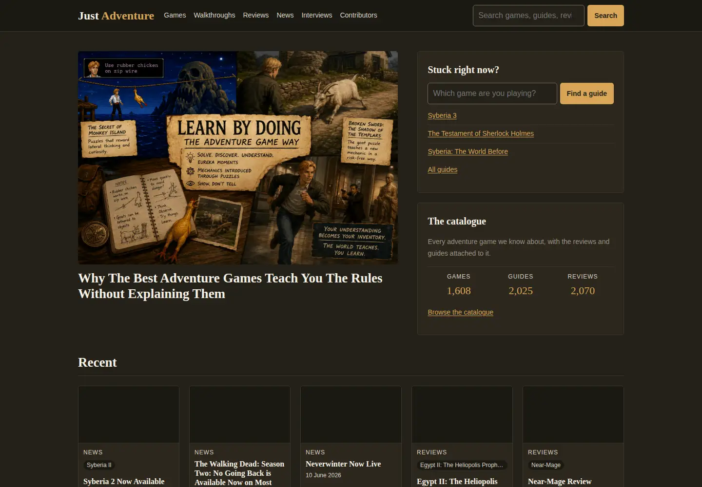 Screenshot of justadventure.com