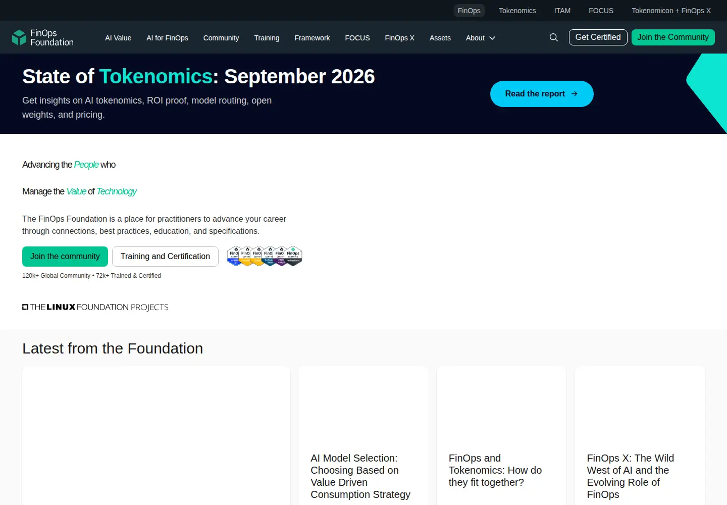 Screenshot of finops.org