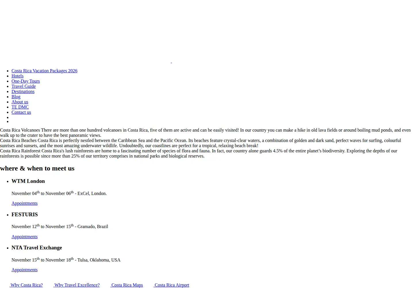 Screenshot of travelexcellence.com