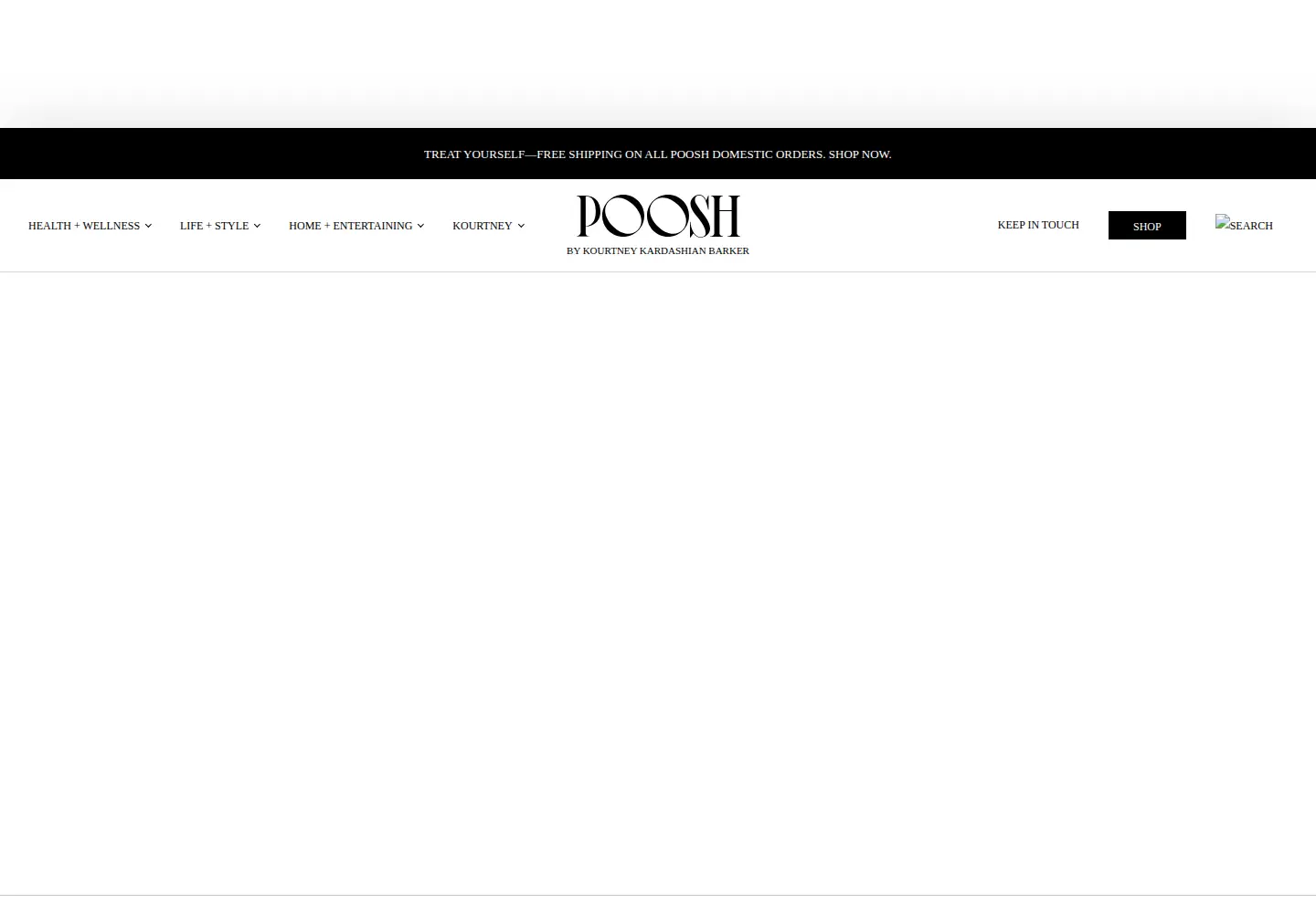 Screenshot of kourtneykardashian.com