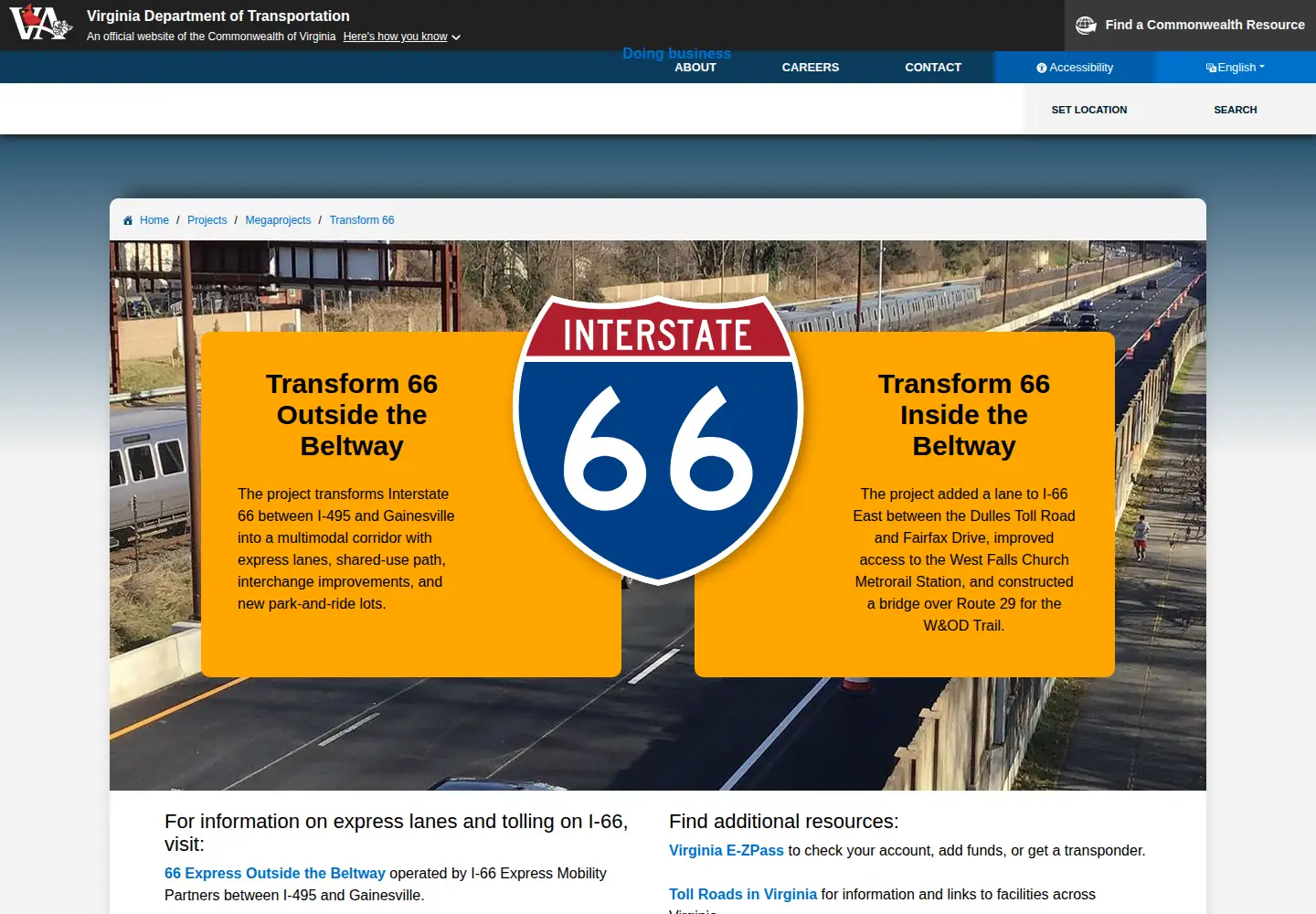 Captured homepage of transform66.org in the current scan