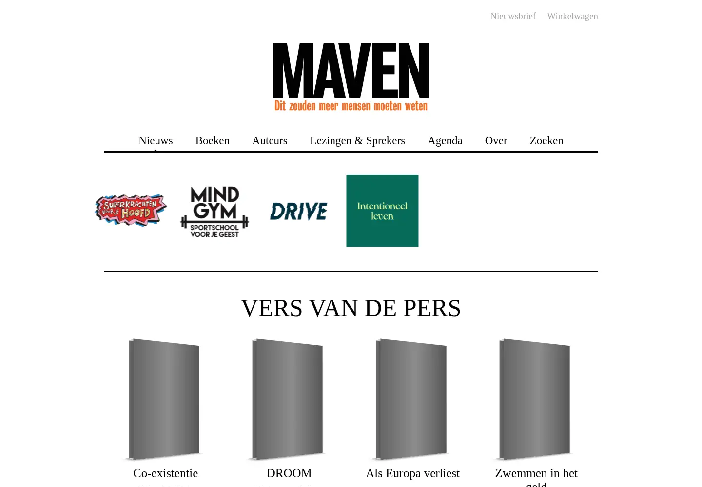 Captured homepage of mavenpublishing.nl in the current scan