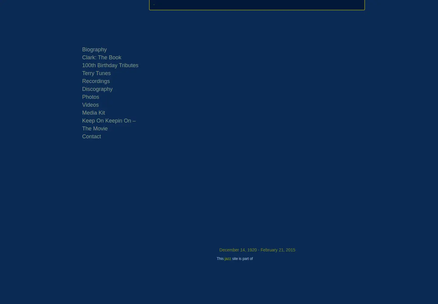 Captured homepage of clarkterry.com in the current scan
