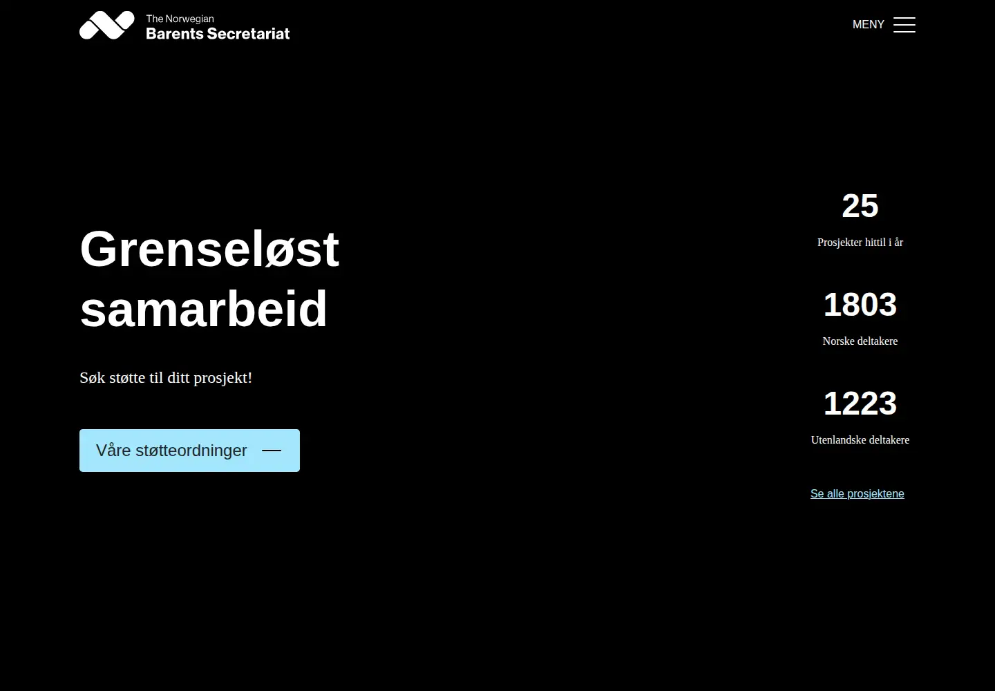 Screenshot of barents.no