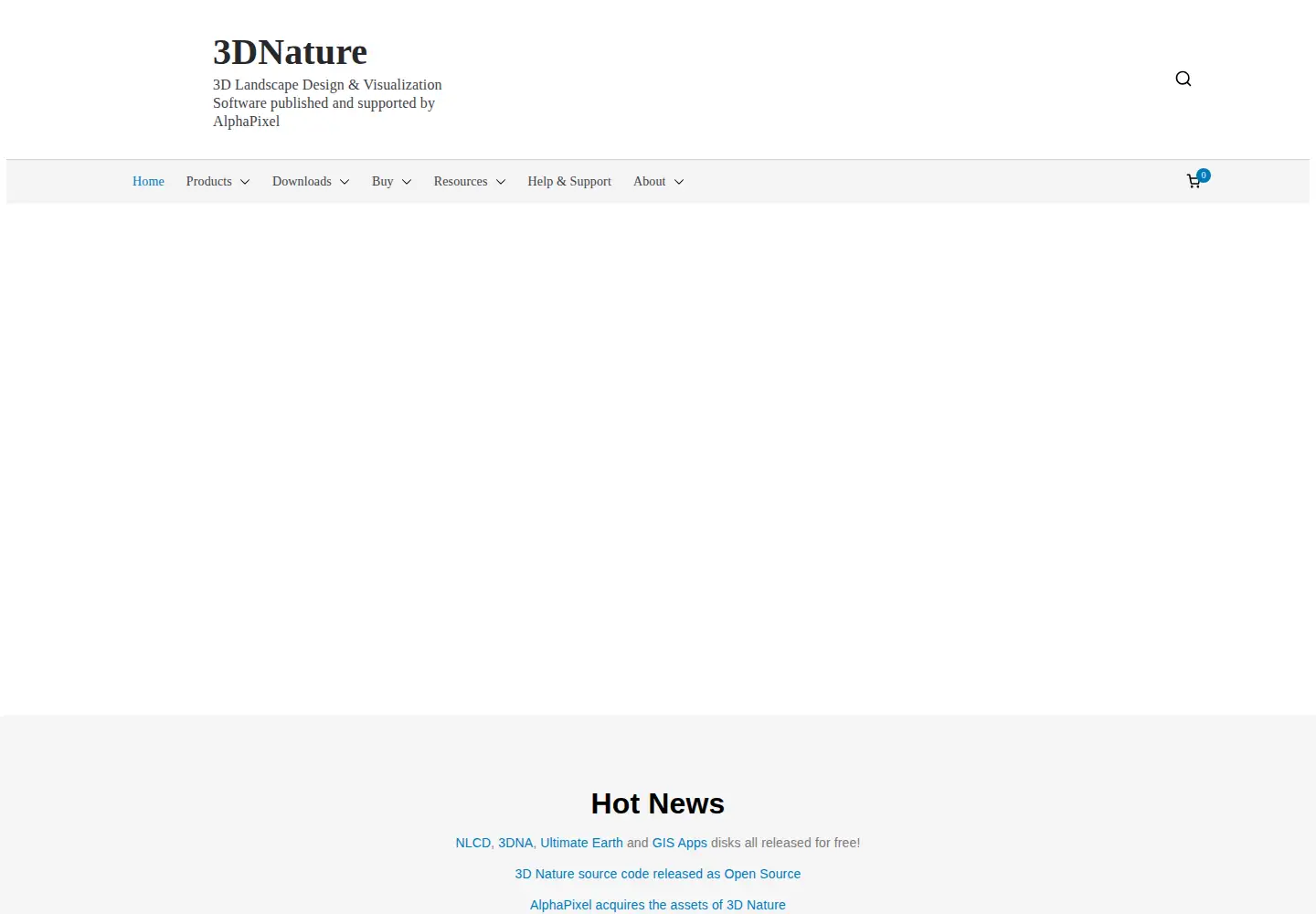Captured homepage of 3dnature.com in the current scan