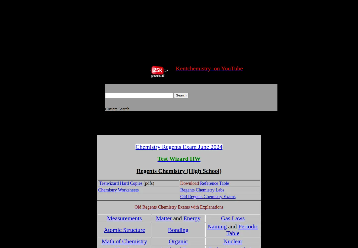 Screenshot of kentchemistry.com