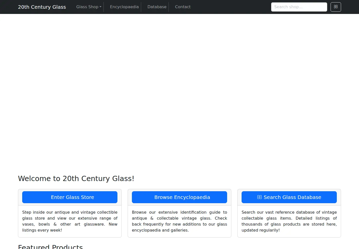 Screenshot of 20thcenturyglass.com