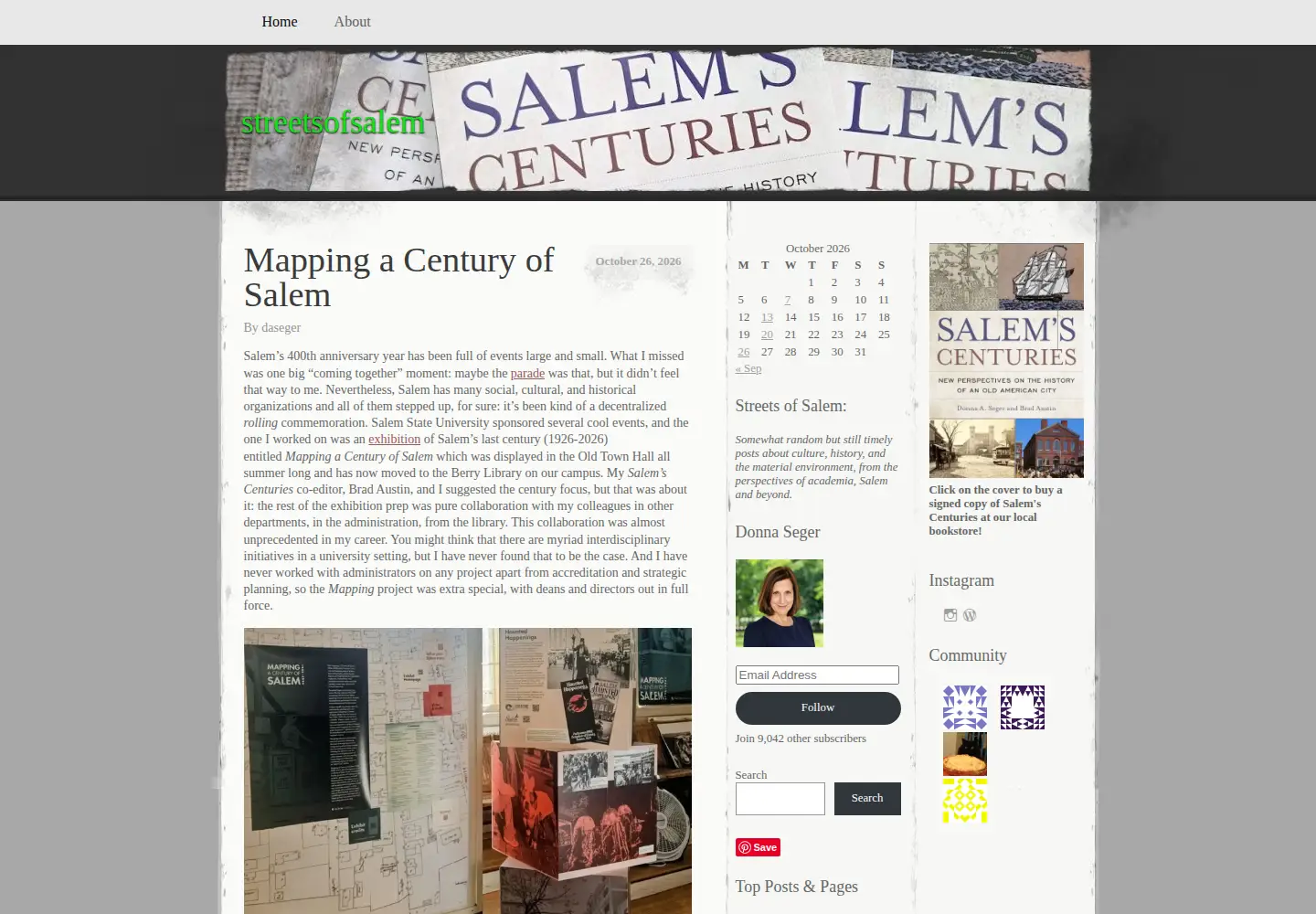 Captured homepage of streetsofsalem.com in the current scan