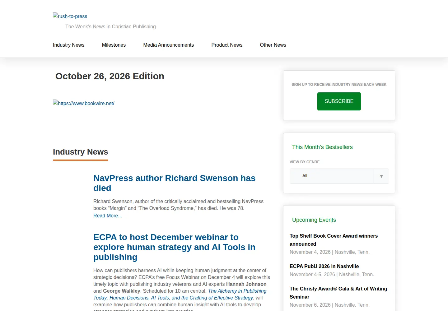 Screenshot of rushtopress.org