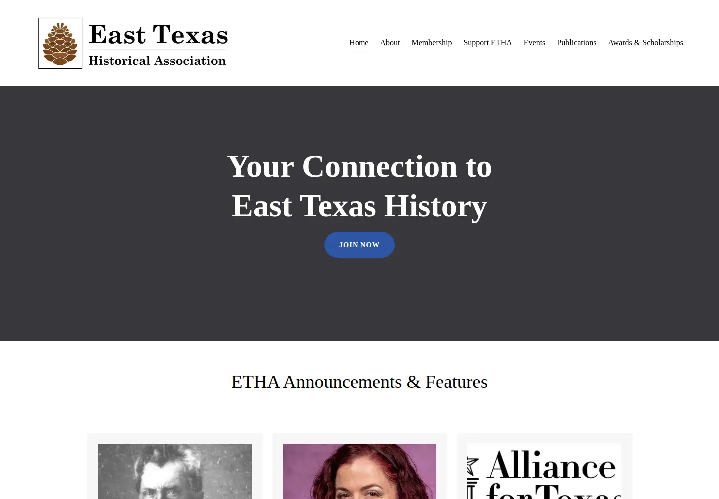 Screenshot of easttexashistorical.org