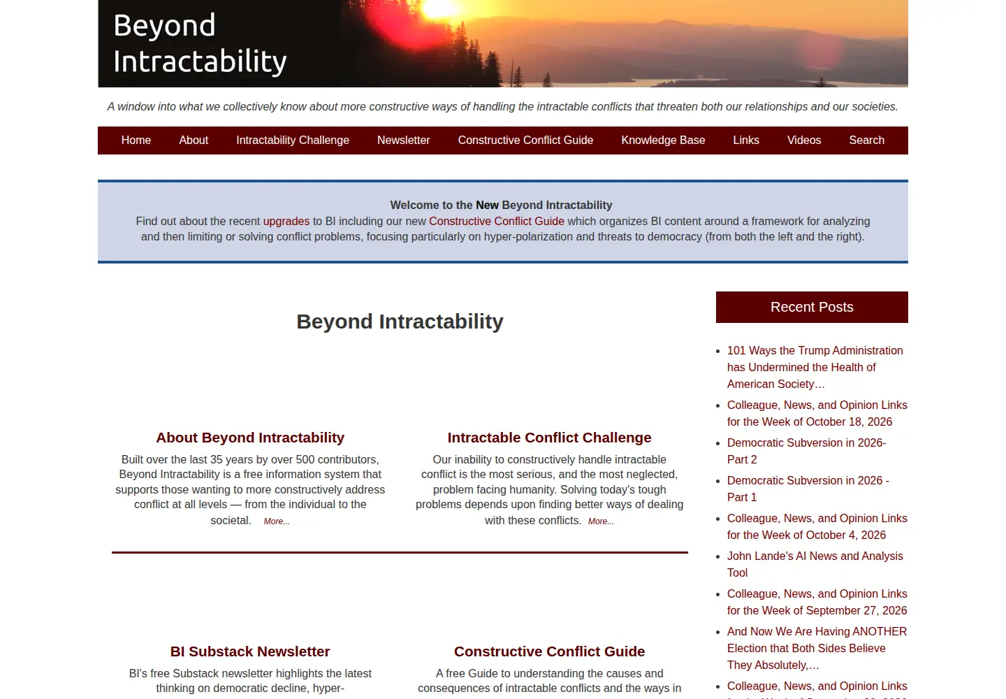 Captured homepage of crinfo.org in the current scan
