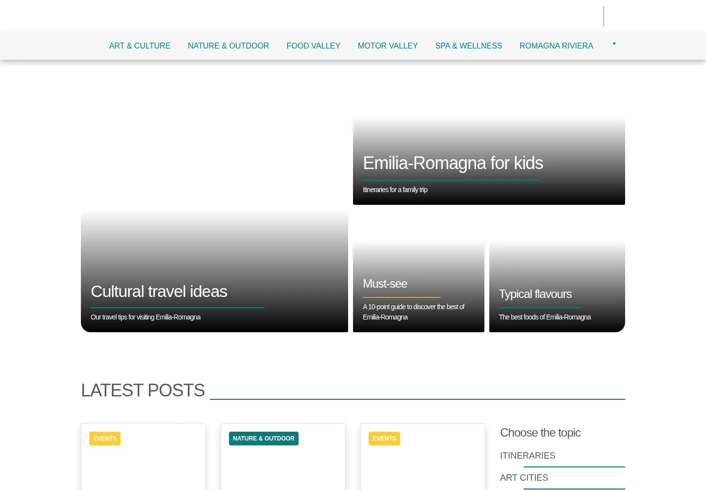 Screenshot of travelemiliaromagna.com