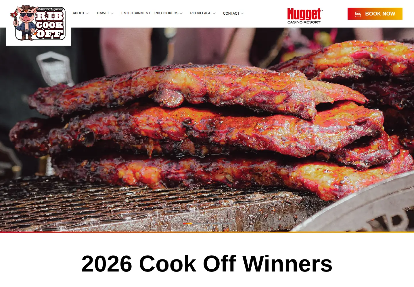 Screenshot of nuggetribcookoff.com