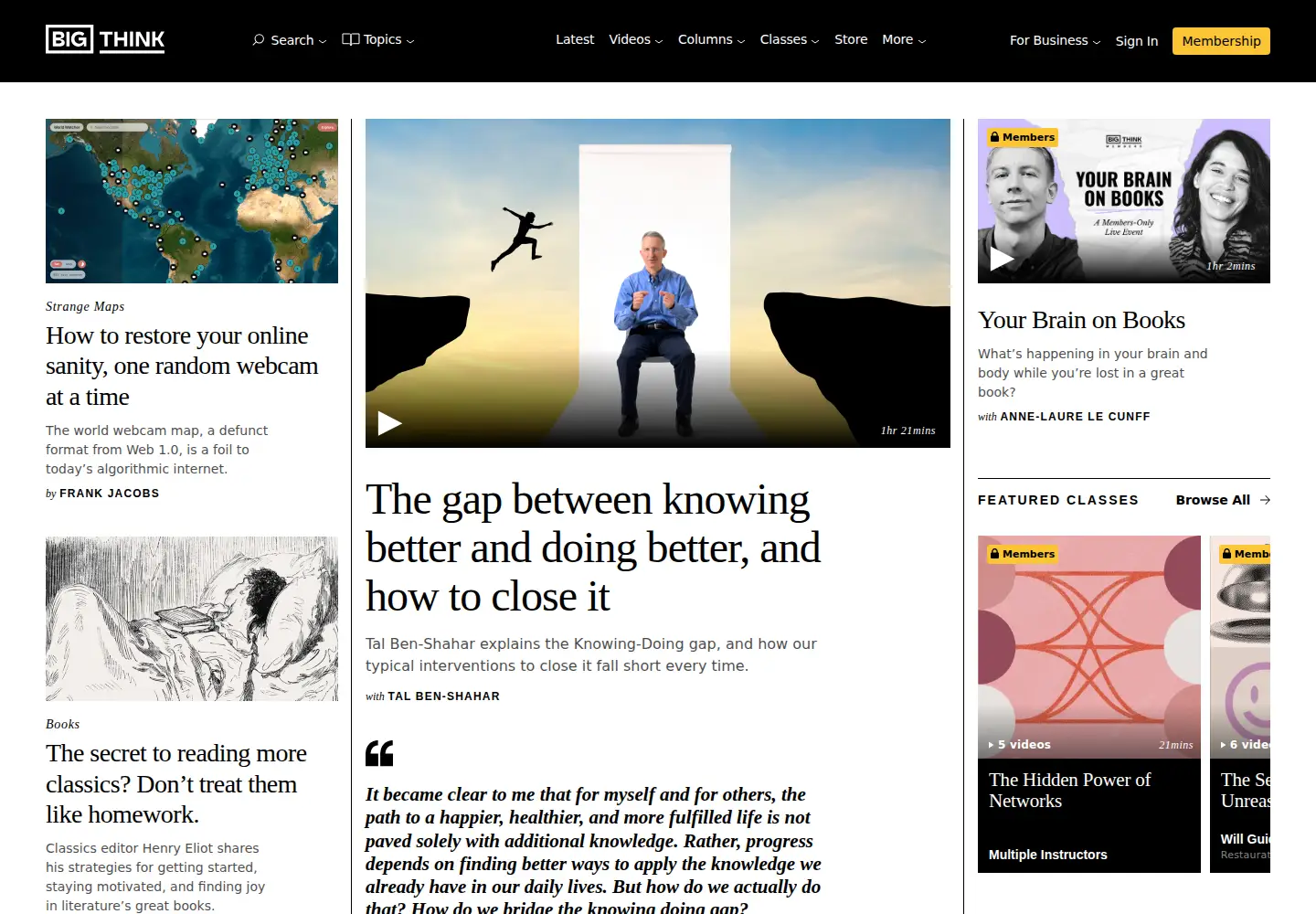 Screenshot of bigthink.com