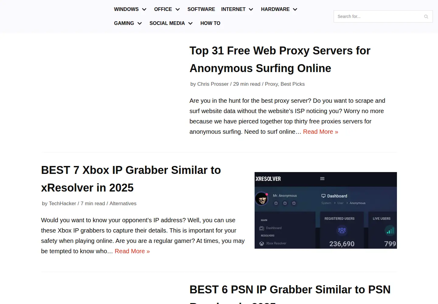 Captured homepage of freepctech.com in the current scan