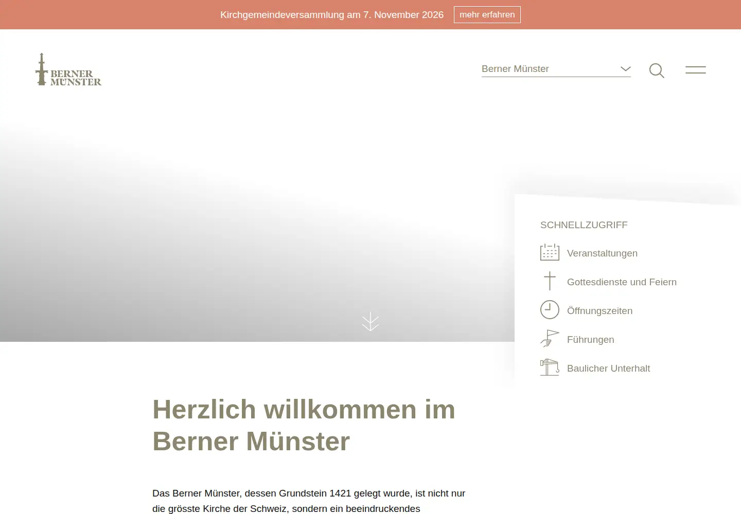 Screenshot of bernermuenster.ch