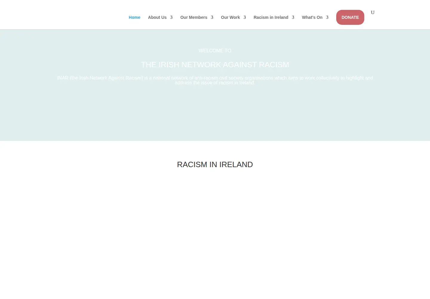 Captured homepage of inar.ie in the current scan