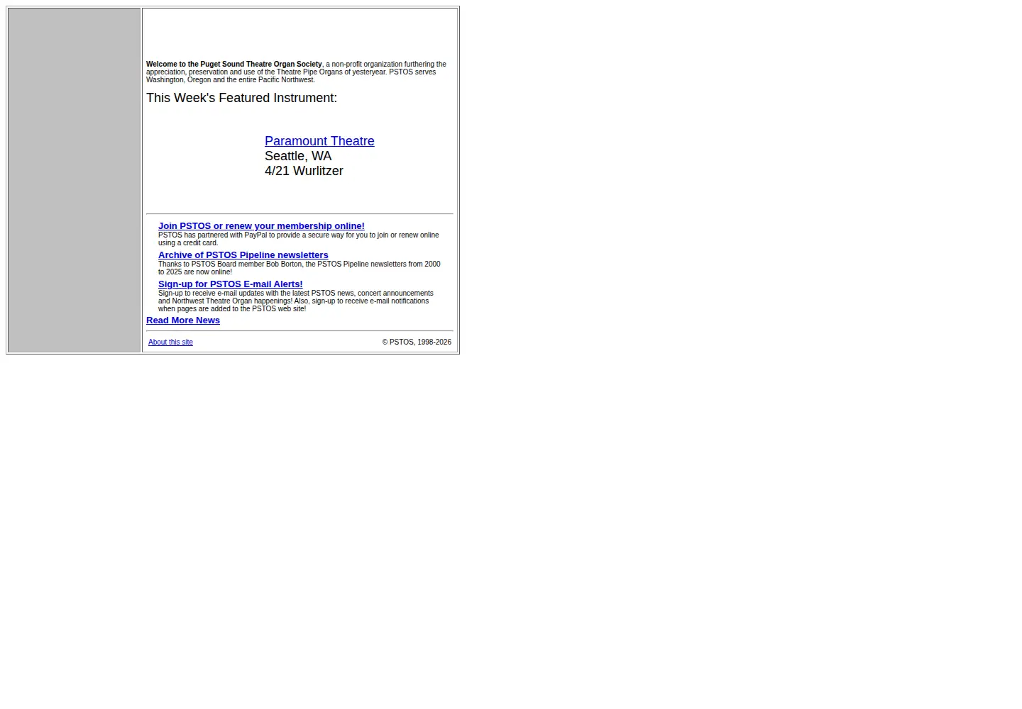 Screenshot of pstos.org