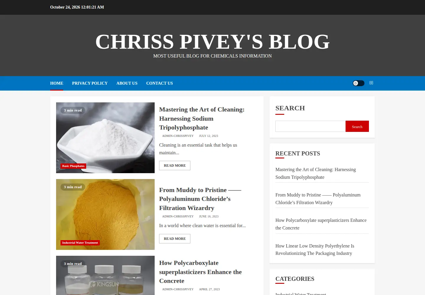 Captured homepage of chrisspivey.org in the current scan