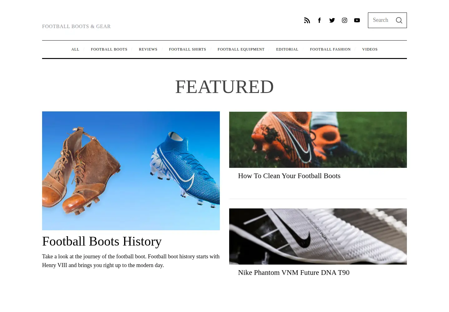 Screenshot of footy-boots.com